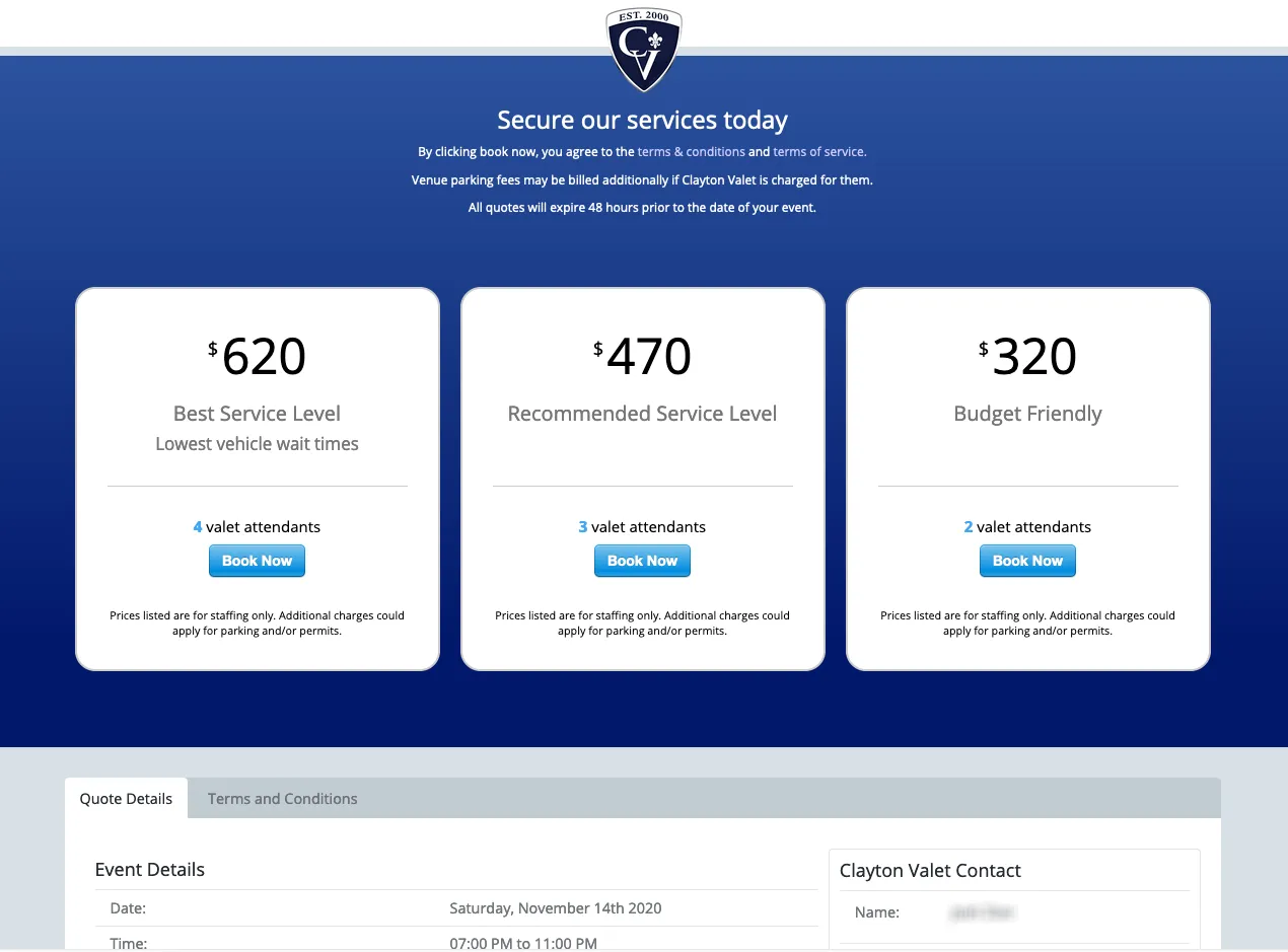 Client Facing Payment Screen