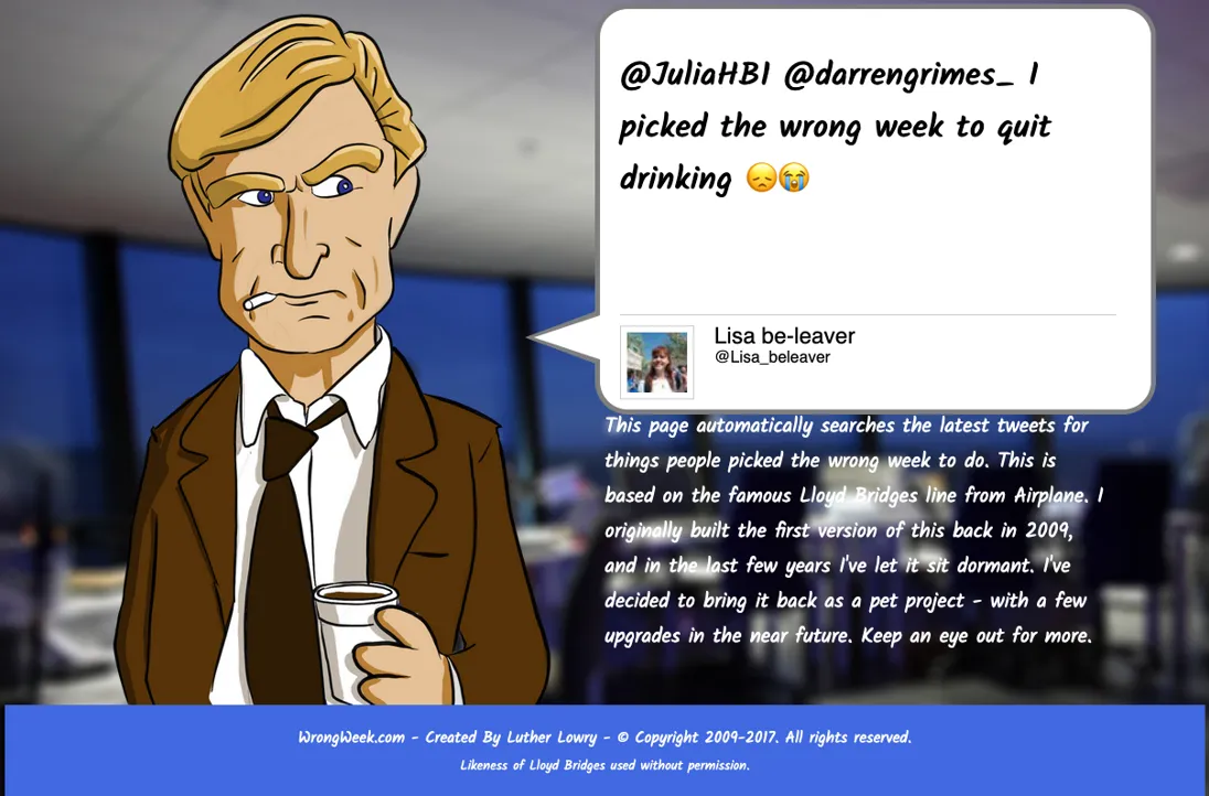Screenshot of Wrong Week